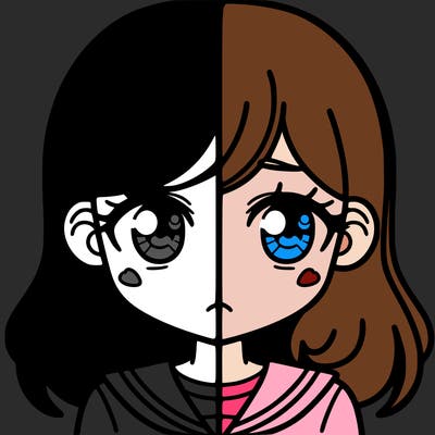 a split of a girl