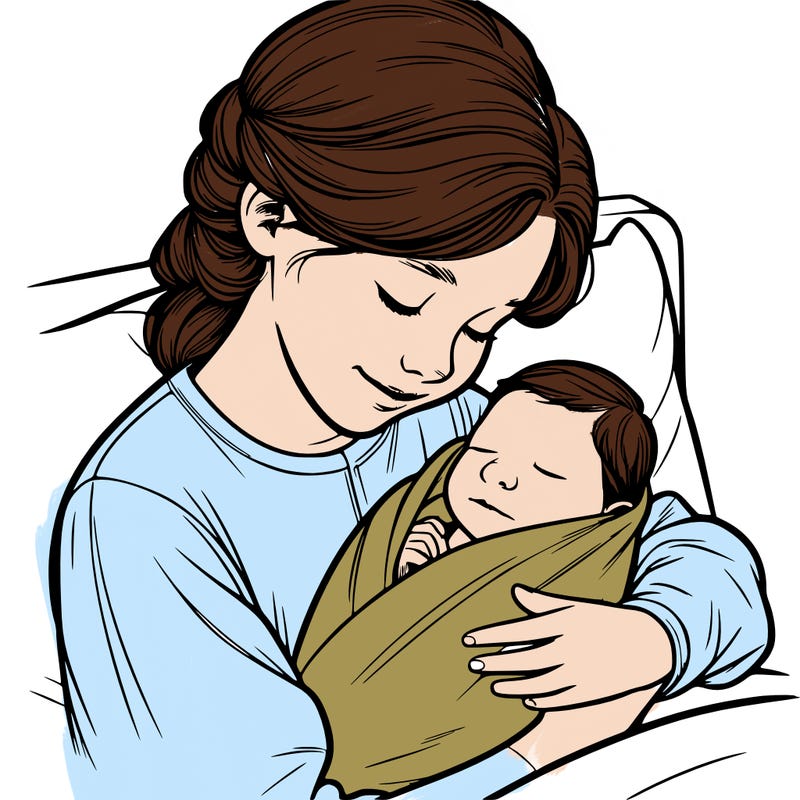 realistic girl with newborn baby