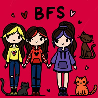 girl bffs and cats