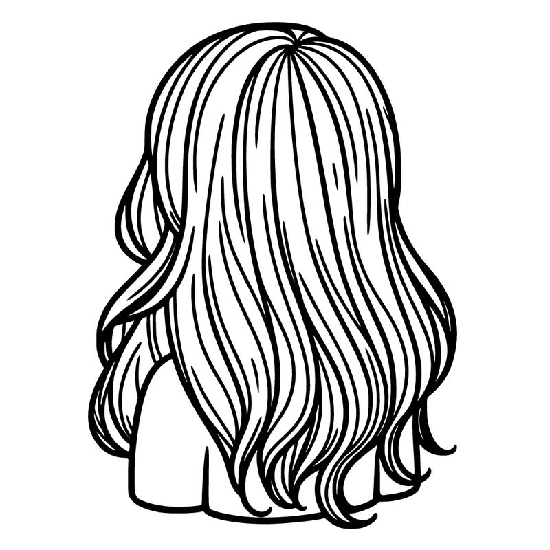 girl with long hair facing backwards