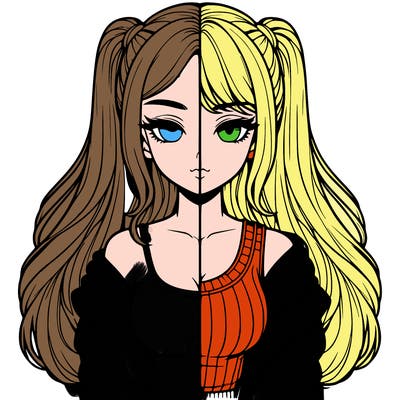 realistic girl split