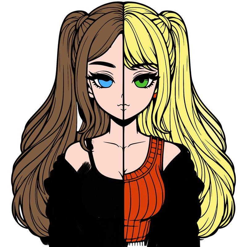 realistic girl split