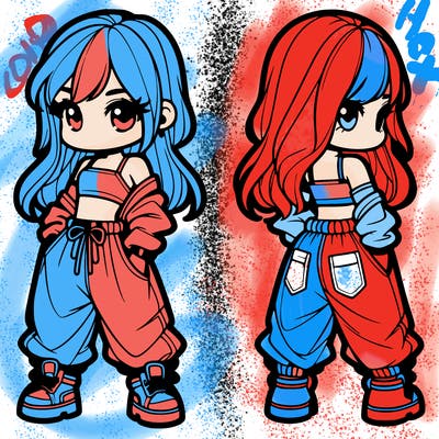 girl in crop top and baggy pants