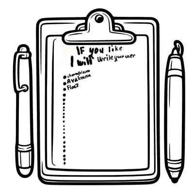 blank clip board with pen