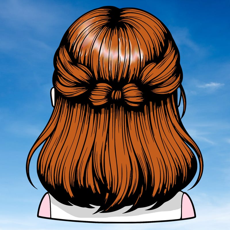 realistic girl  hairstyle