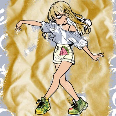 realistic girl danceing