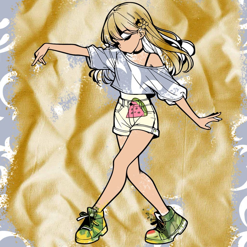 realistic girl danceing