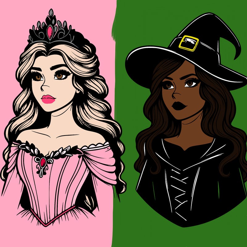 princess and witch realistic