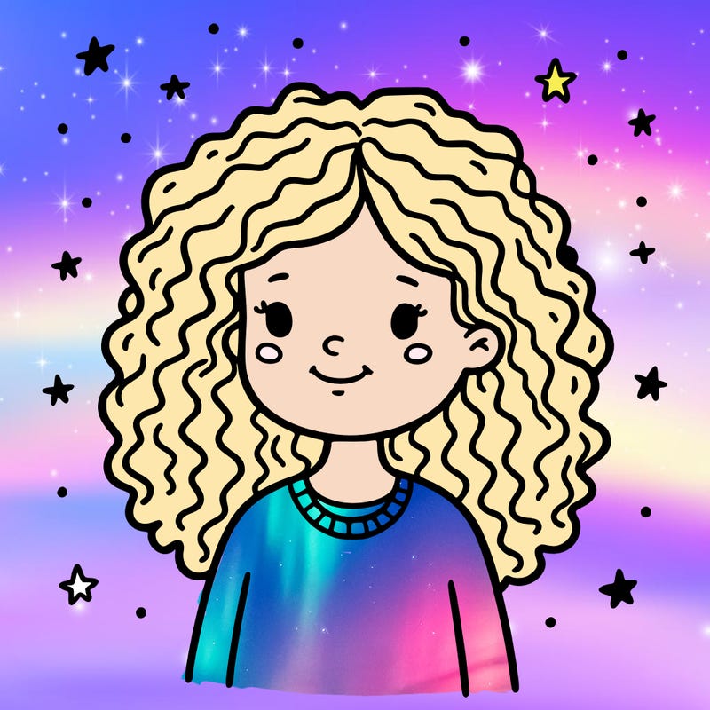 girl with curly hair