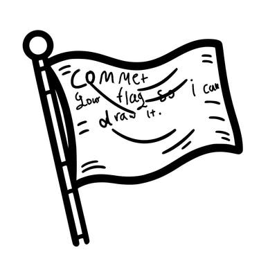 blank flag with straight