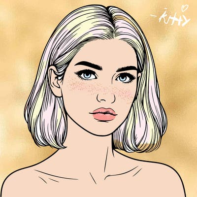 realistic portrait of woman