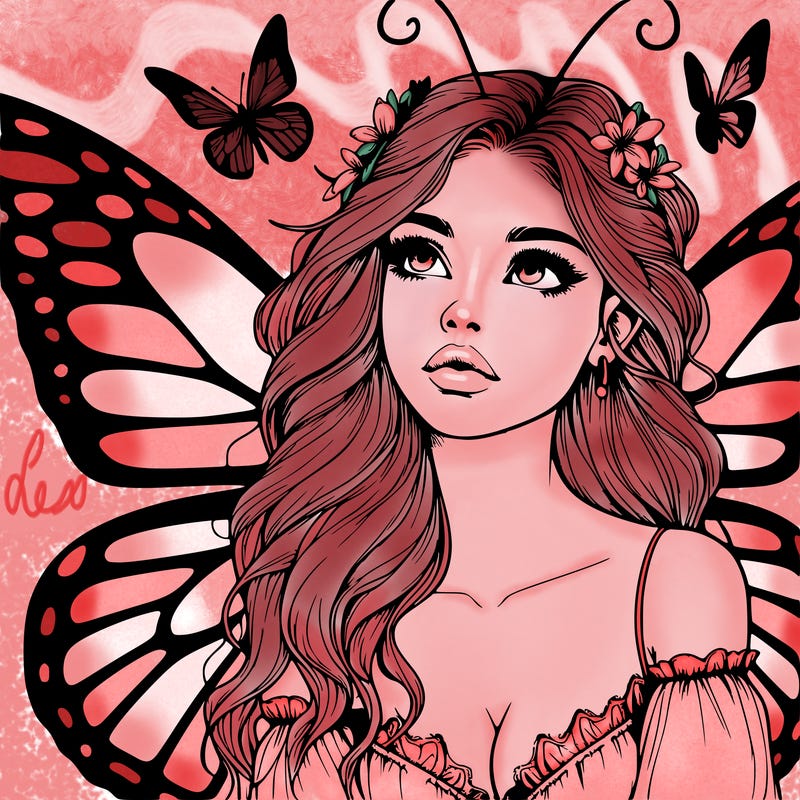 butterfly fairy realistic girl