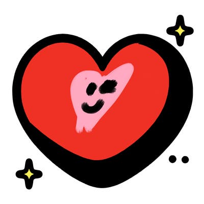 small pink love heart
