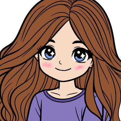 a 12 year old girl with long hair