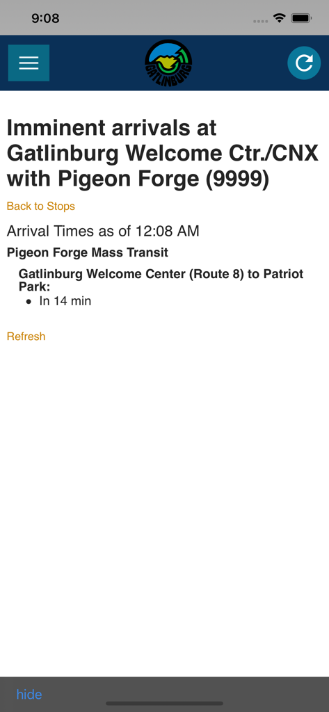 Gatlinburg Trolleys - Real time arrival information for Gatlinburg and Pigeon Forge trolley routes