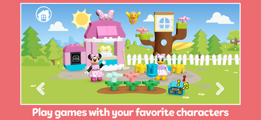 LEGO® DUPLO® Disney - Minnie Mouse y Daisy Duck en un set de juego de jardín LEGO DUPLO