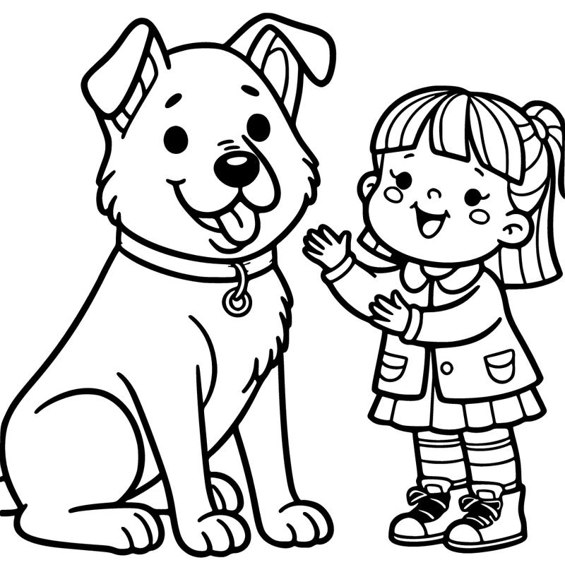 dog and girl