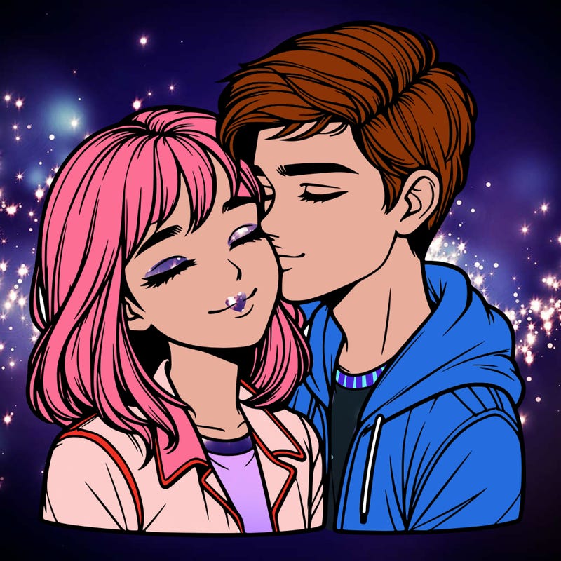 realistic girl and boy  love