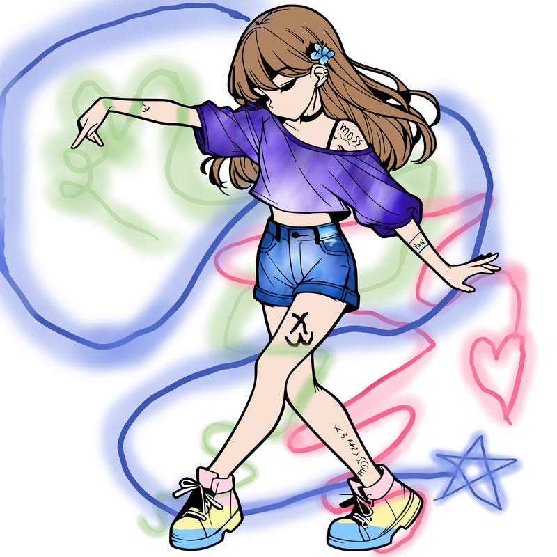 realistic girl danceing