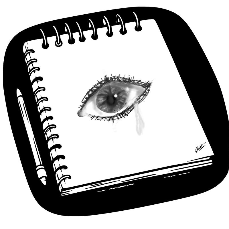 a blank sketch pad