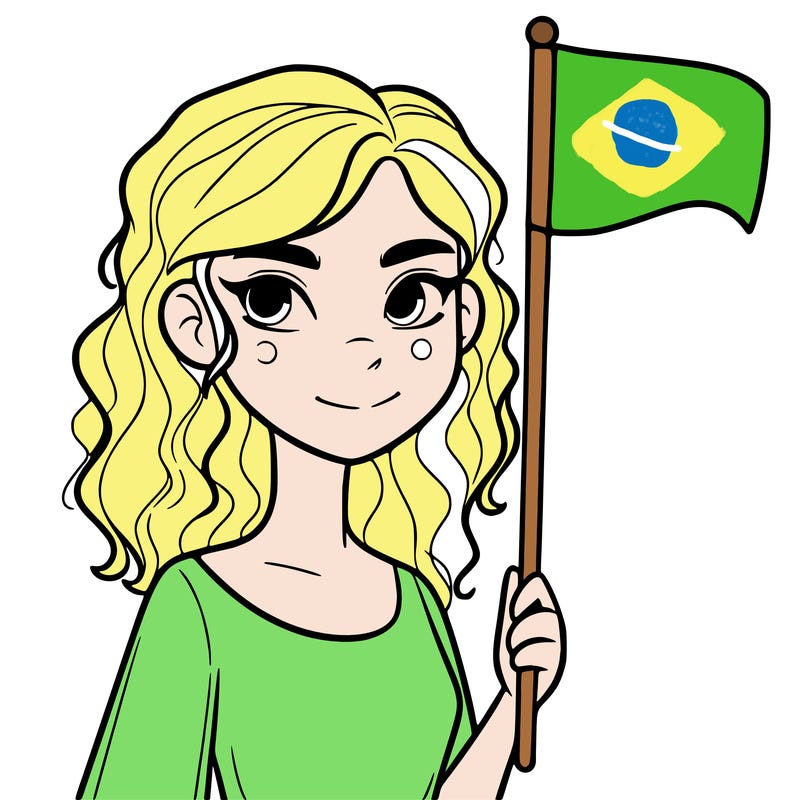 hot girl holding a flag