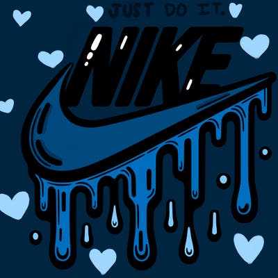 dripping nike logo