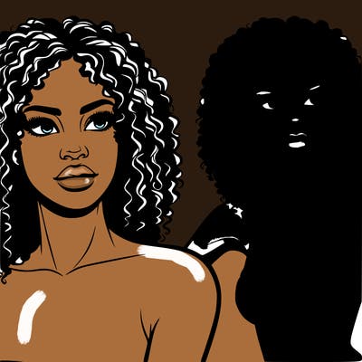 realistic black woman