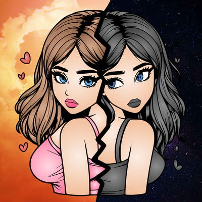 realistic girl split