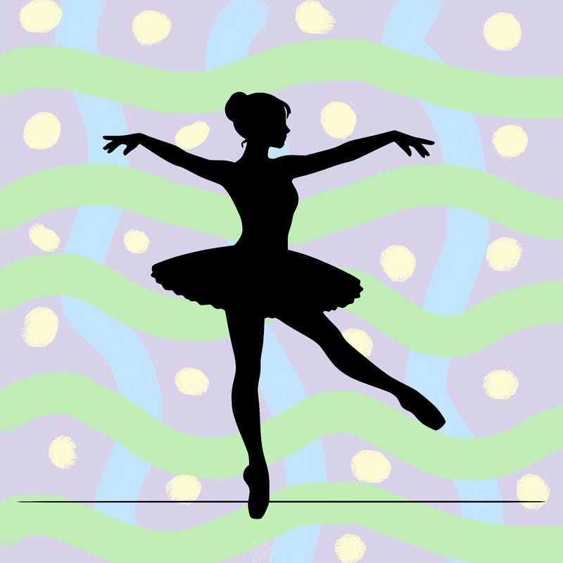 a ballerina in motion