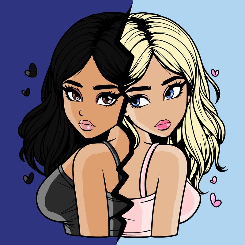 realistic girl split