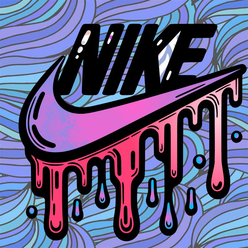 dripping nike logo