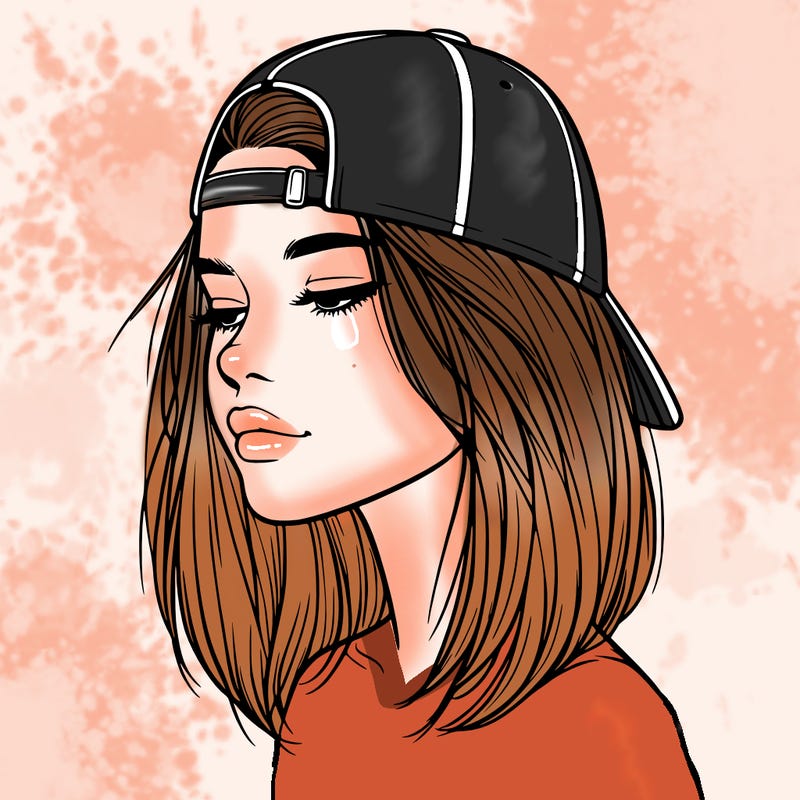 realistic  girl with a backwards hat