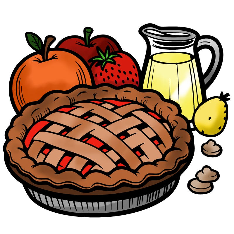 a pie of food