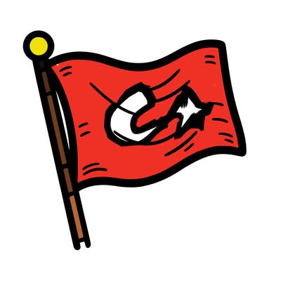 blank flag with straight