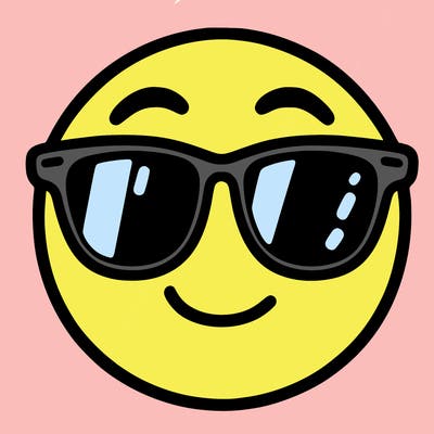emoji with sunglasses