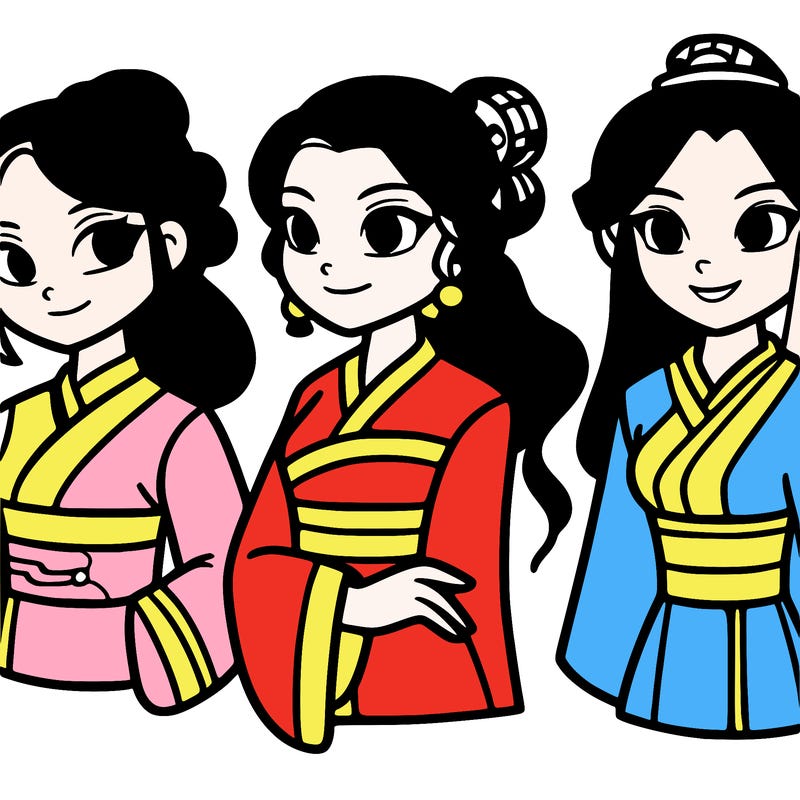 four female chinese