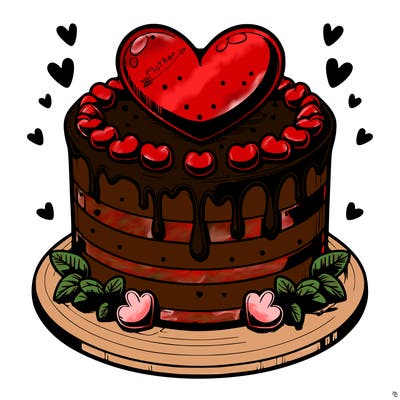 realistic heart cake