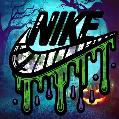 dripping nike logo