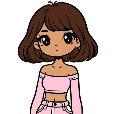 girl in a cute crop top