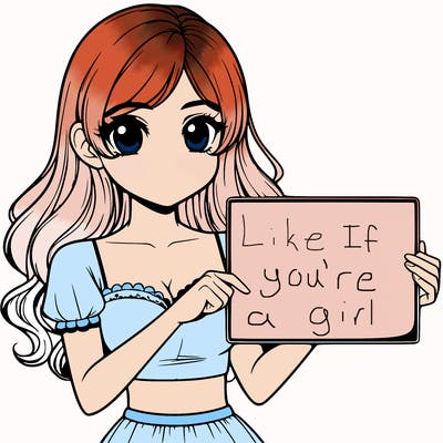 realistic pretty girl holding blank sign