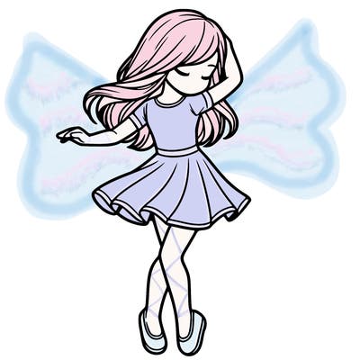 girl dancing  realistic