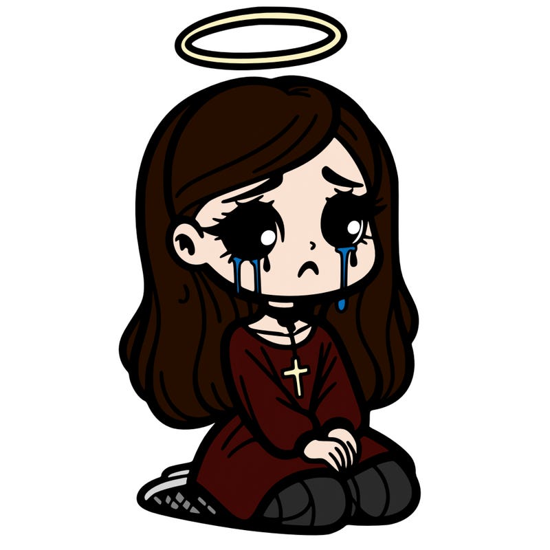 sad sinner girl