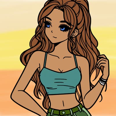 girl in crop top