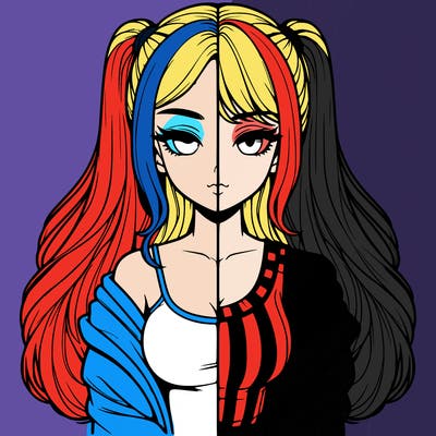 realistic girl split