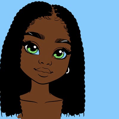 girl with box braids