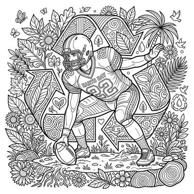 Dive into a unique coloring adventure celebrating both football and environmental awareness with this Long Snapper Earth Day design. Perfect for showcasing your love for the game while honoring our planet.