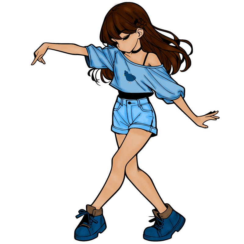 realistic girl danceing