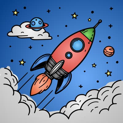 rocket in space