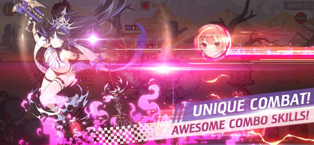 Food Fantasy - Anime-Charakter führt eine spezielle Kombofähigkeit im Kampf in Food Fantasy aus