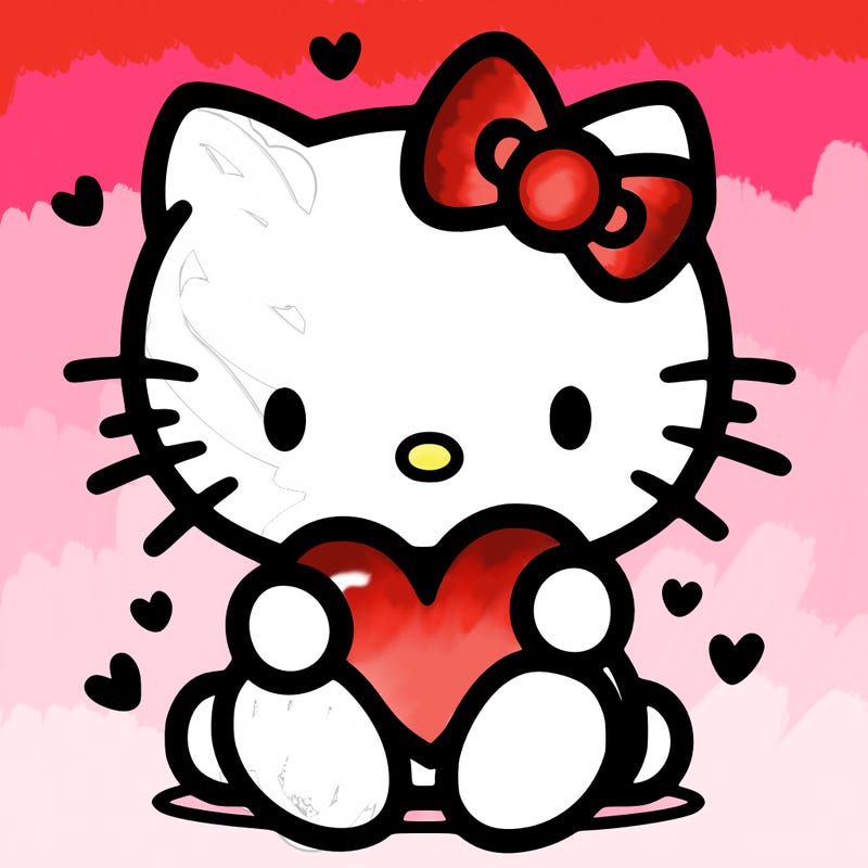 hello kitty with heart